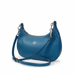 Coach Harley Hobo Bag Teal Pebbled Leather Shoulder Crossbody Purse F38250